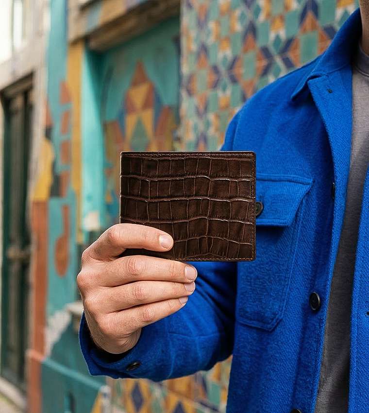 Textured Bi-Fold Wallet