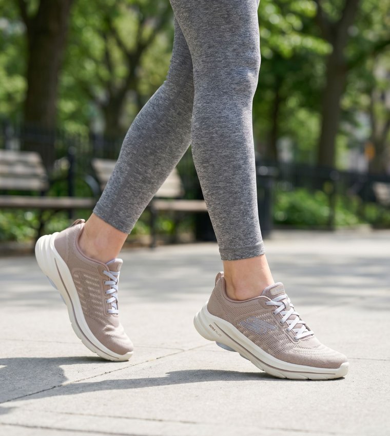 GO WALK 8 Textured Lace-Up Shoes