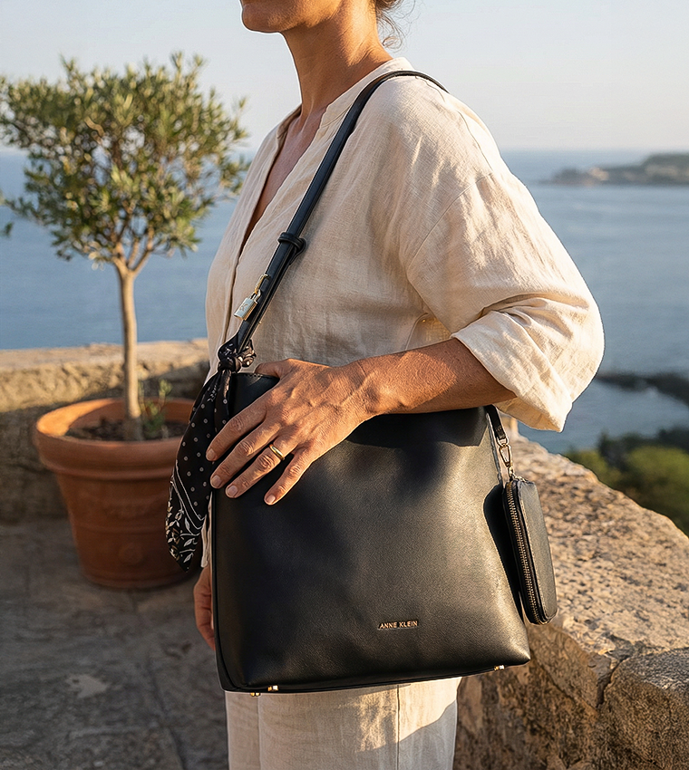 DECKLYN Scarf Detail Bucket Bag