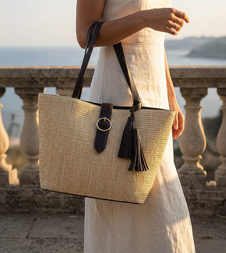 Textured Tote Bag Set