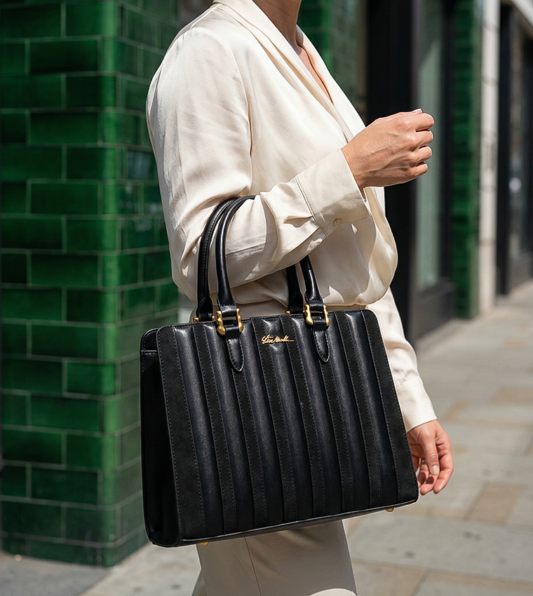 BLINGER Logo Detail Puffer Tote Bag