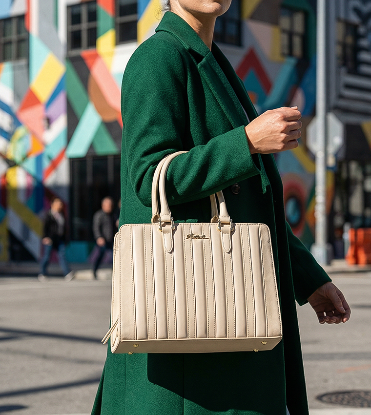 BLINGER Logo Detail Puffer Tote Bag