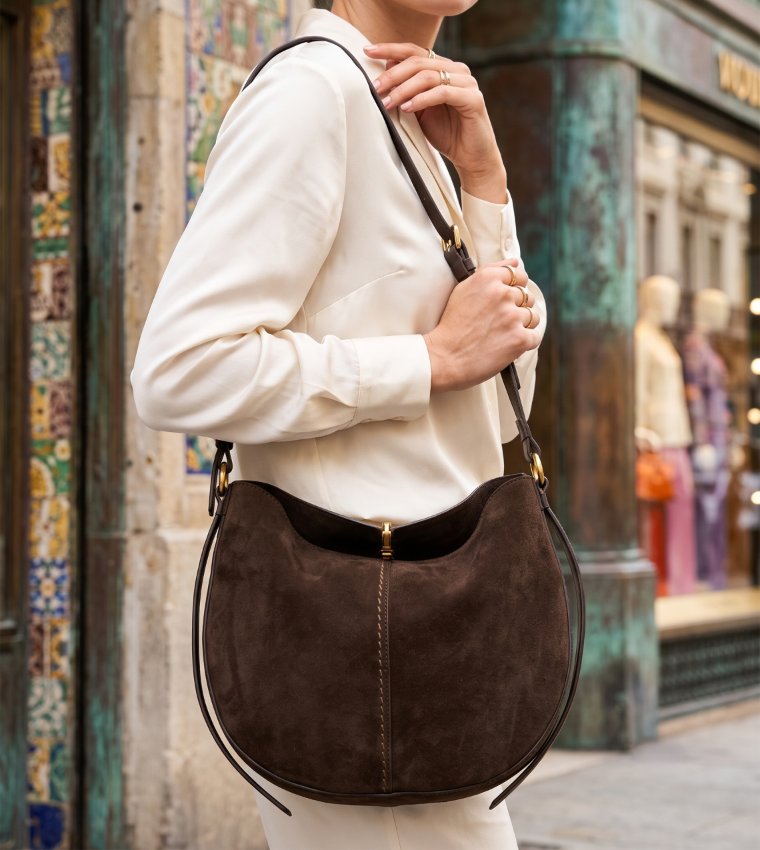 BENNETT Solid Snap Button Crossbody Bag