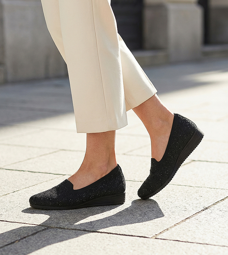 CLEO SAWDUST Embellished Slip-On Shoes