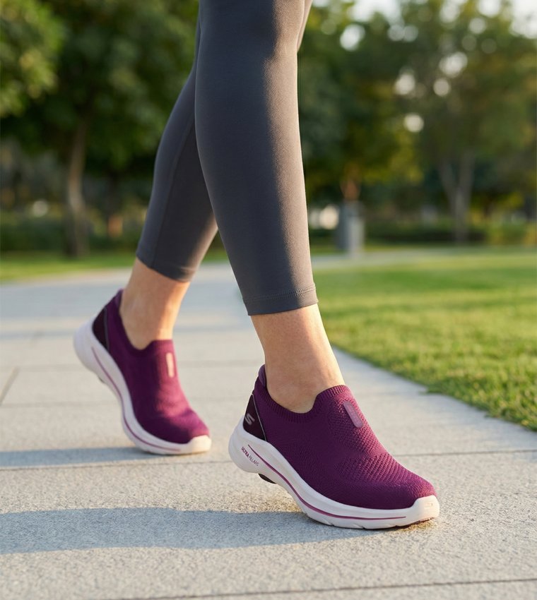 GO WALK 8 Logo Detail Slip-On Shoes