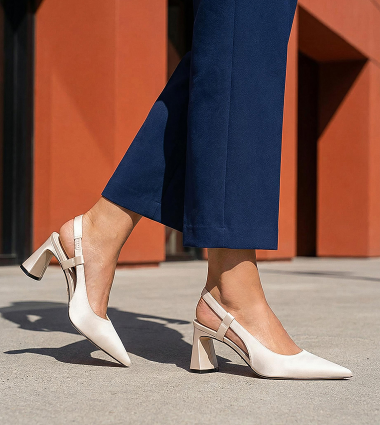 ELDRIDGE Solid Slingback Pumps
