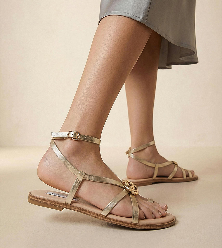 Steve Madden  Flat Sandals - Gold Flat Sandals