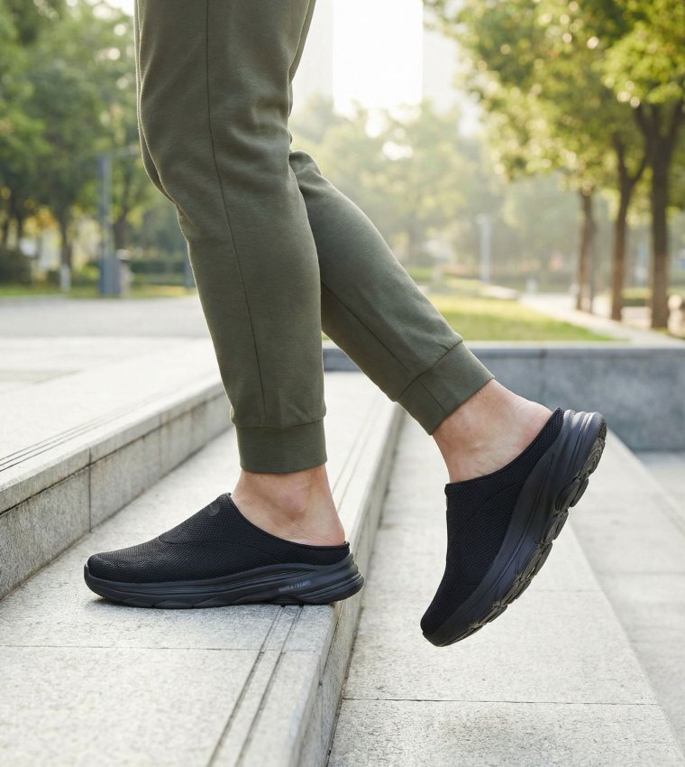 GO WALK 8 Textured Slip-Ons