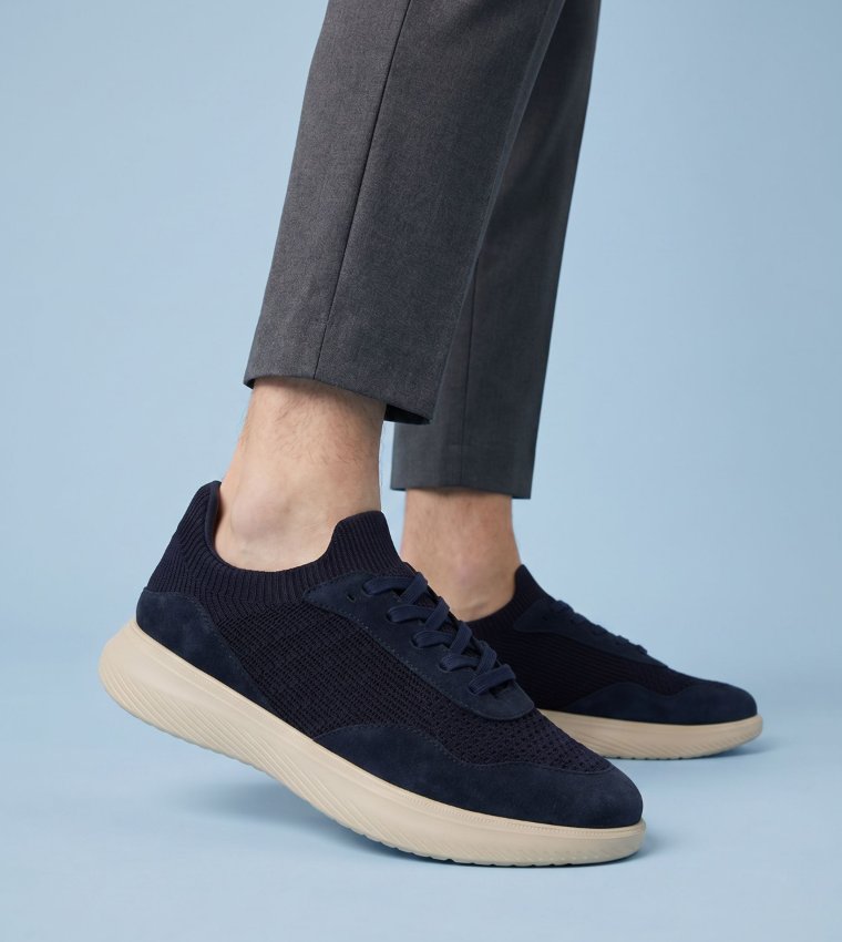 DOYLE Textured Lace-Up Sneakers