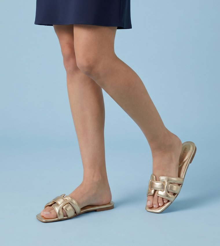 ألدو  الصنادل المسطحة - ذهبي Flat Sandals