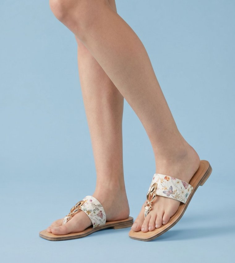 MADALINE Thong-Strap Flat Sandals