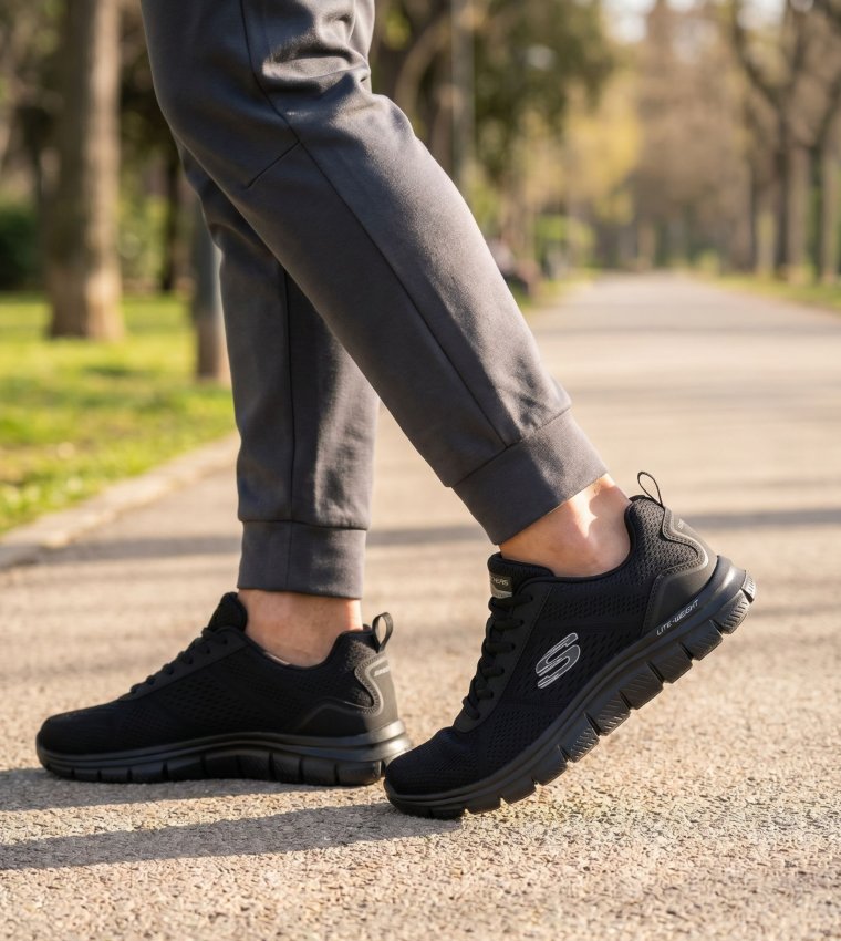 TRACK Logo Printed Runner Sneakers