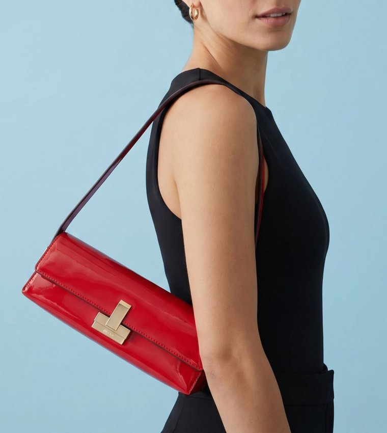 ALESSIANA Glossy Shoulder Bag
