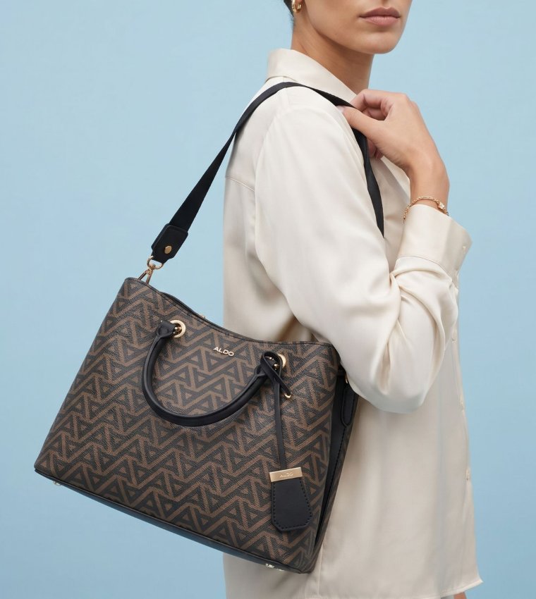 EILE Monogram Patterned Satchel Bag