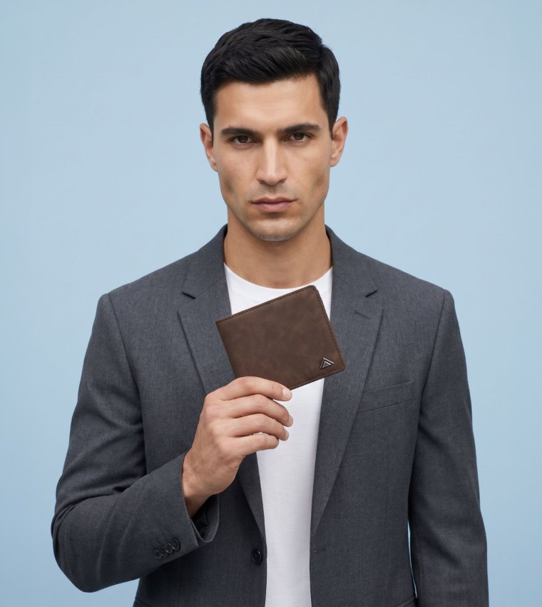 GREYLAG Textured Bi-Fold Wallet