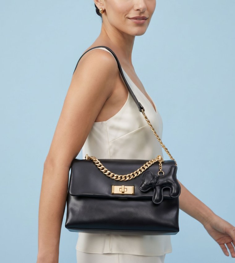 KATE Twist Lock Crossbody Bag with Charm