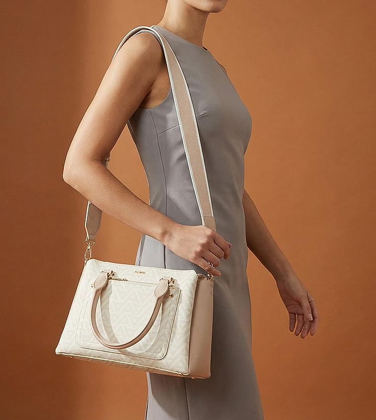 KEDERASEAN Monogram Patterned Zippered Satchel Bag