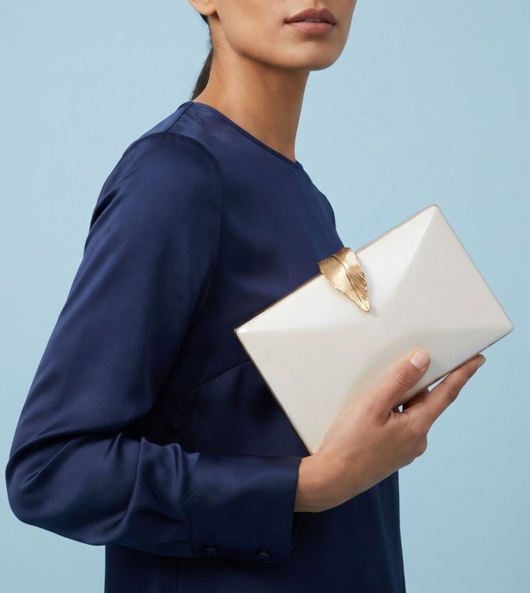 LAYALI Textured Clutch Bag
