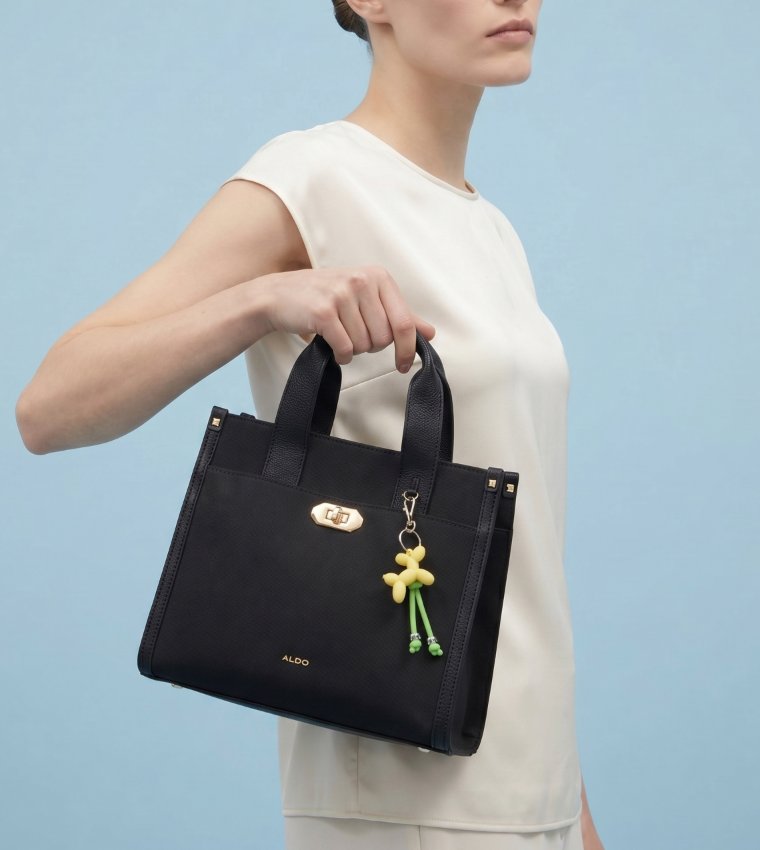 MANALENDAR Textured Satchel Bag