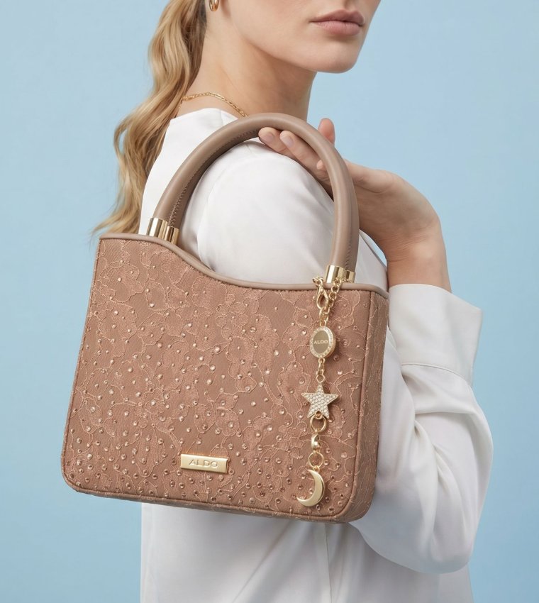 SUNLACE Embellished Top Handle Bag