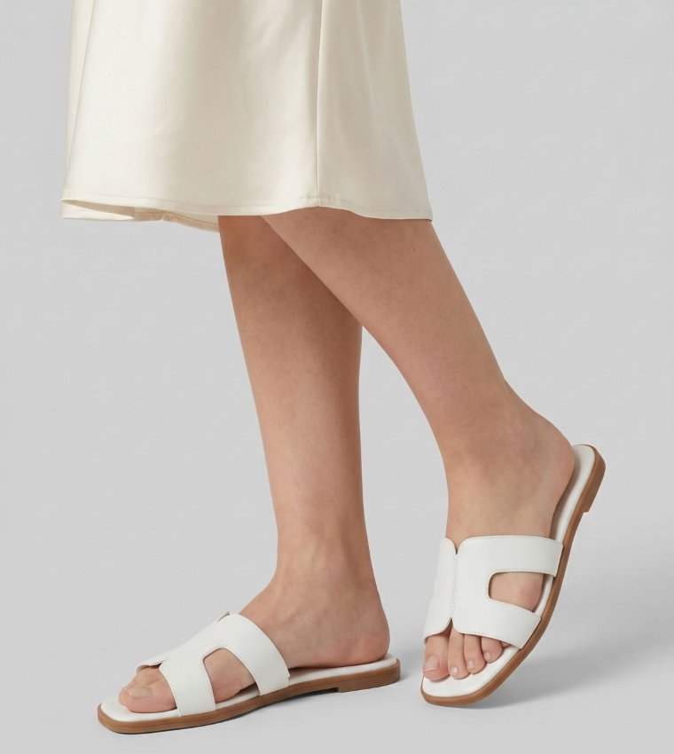 Call it Spring  Flat Sandals - White Flat Sandals