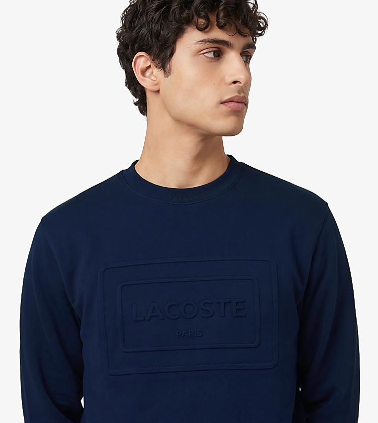 Logo Embossed Crew Neck Sweatshirt