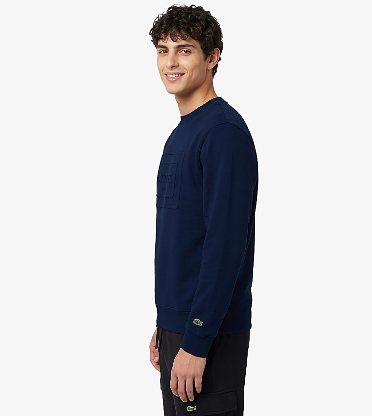 Logo Embossed Crew Neck Sweatshirt