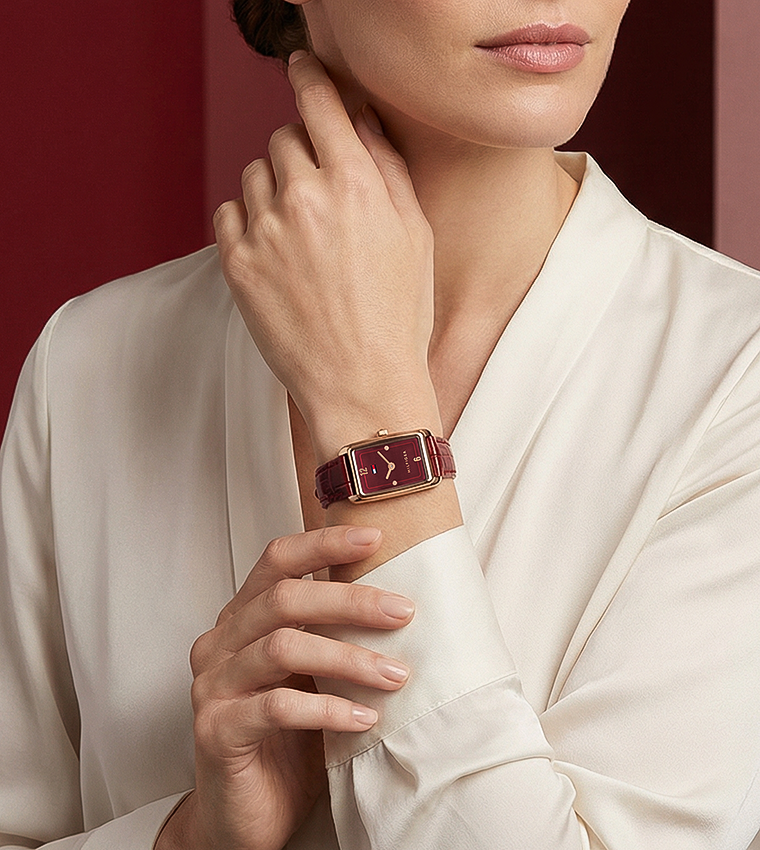MADISON Leather Strap Analog Watch