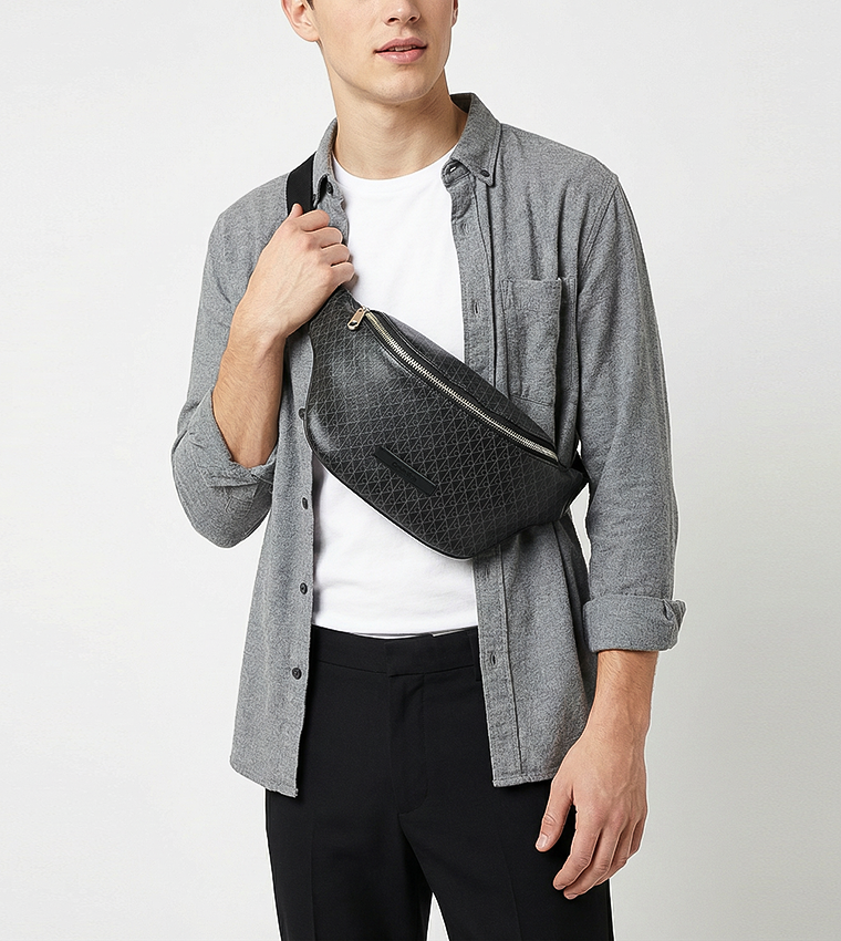 Monogram Printed Zip Closure Waistbag