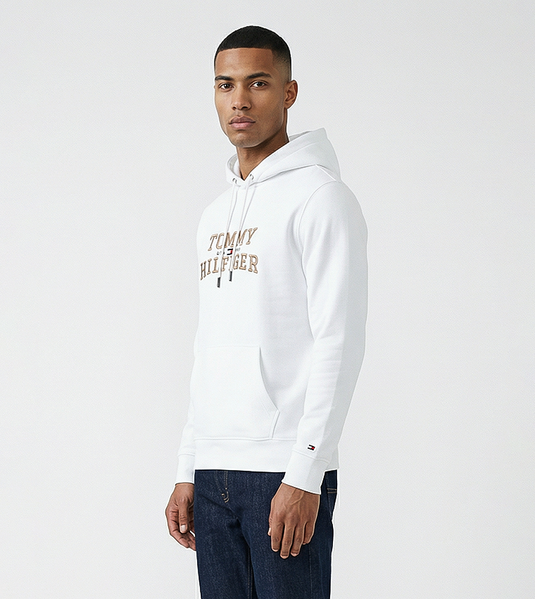 Logo Embroidered Long Sleeves Hoodie