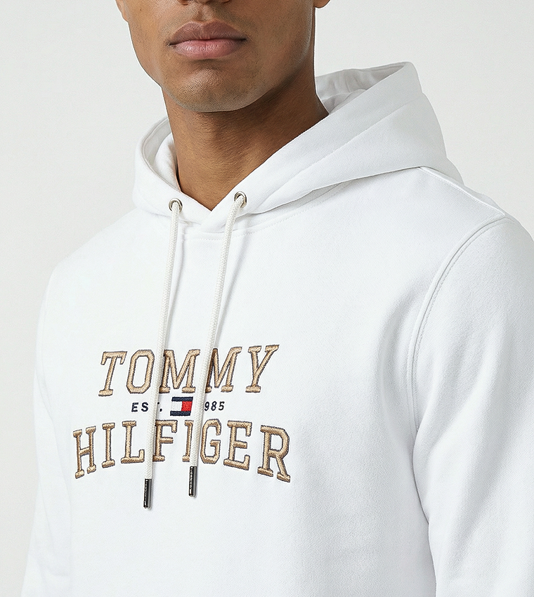 Logo Embroidered Long Sleeves Hoodie