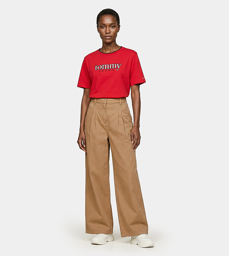 بنطلون واسع بخصر عالي 