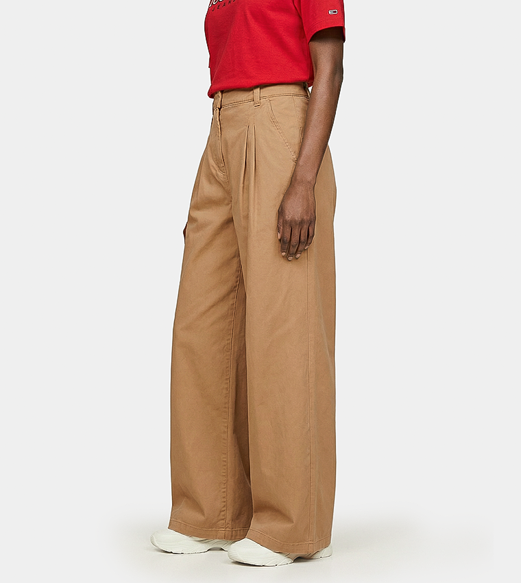 بنطلون واسع بخصر عالي 