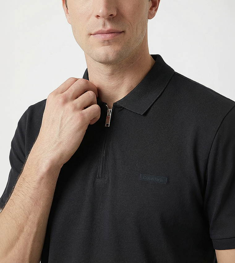 Solid Short Sleeves Slim Fit Polo T-Shirt