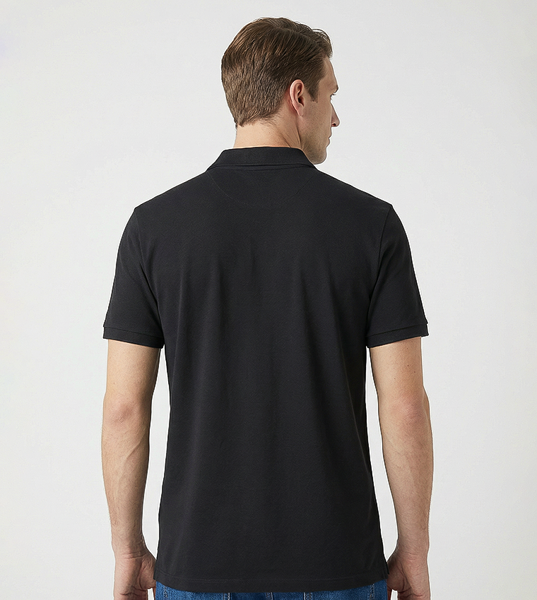 Solid Short Sleeves Slim Fit Polo T-Shirt