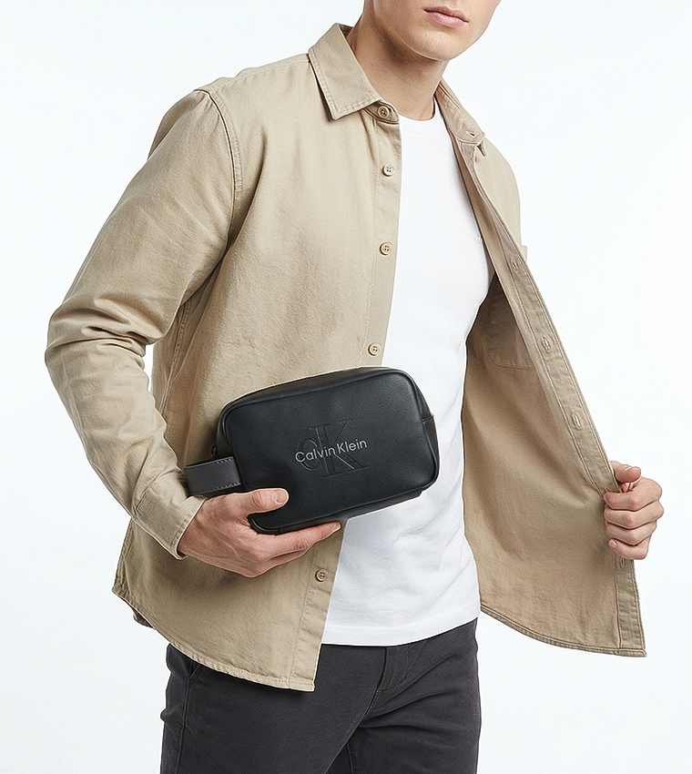Monogram Embossed Toiletry Pouch