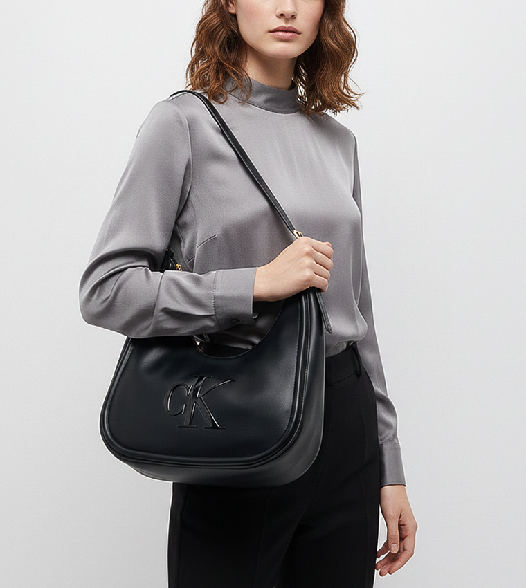 Monogram Crescent Shoulder Bag