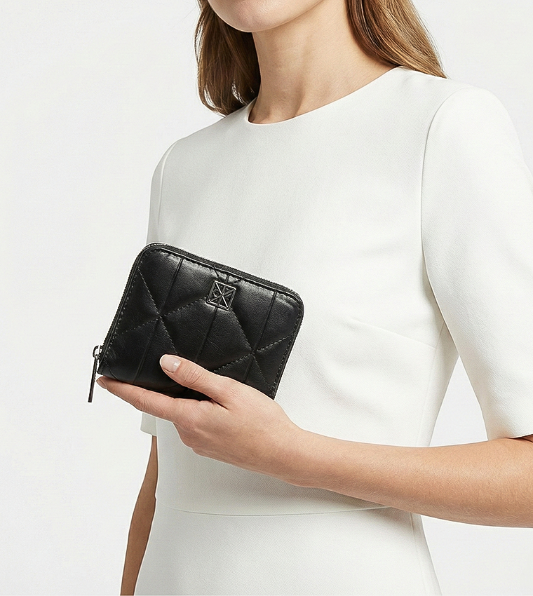 Quilted Zip-Around Wallet