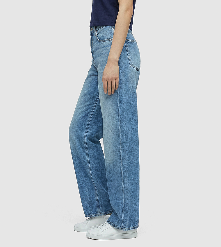Washed Low Rise Baggy Fit Jeans