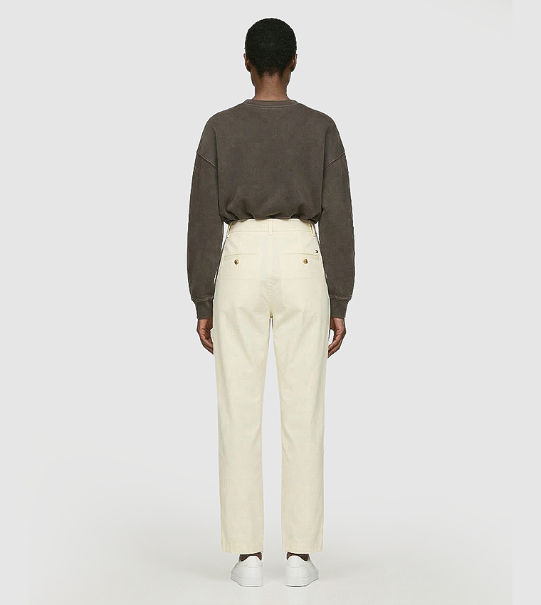 Solid Straight Fit Chinos