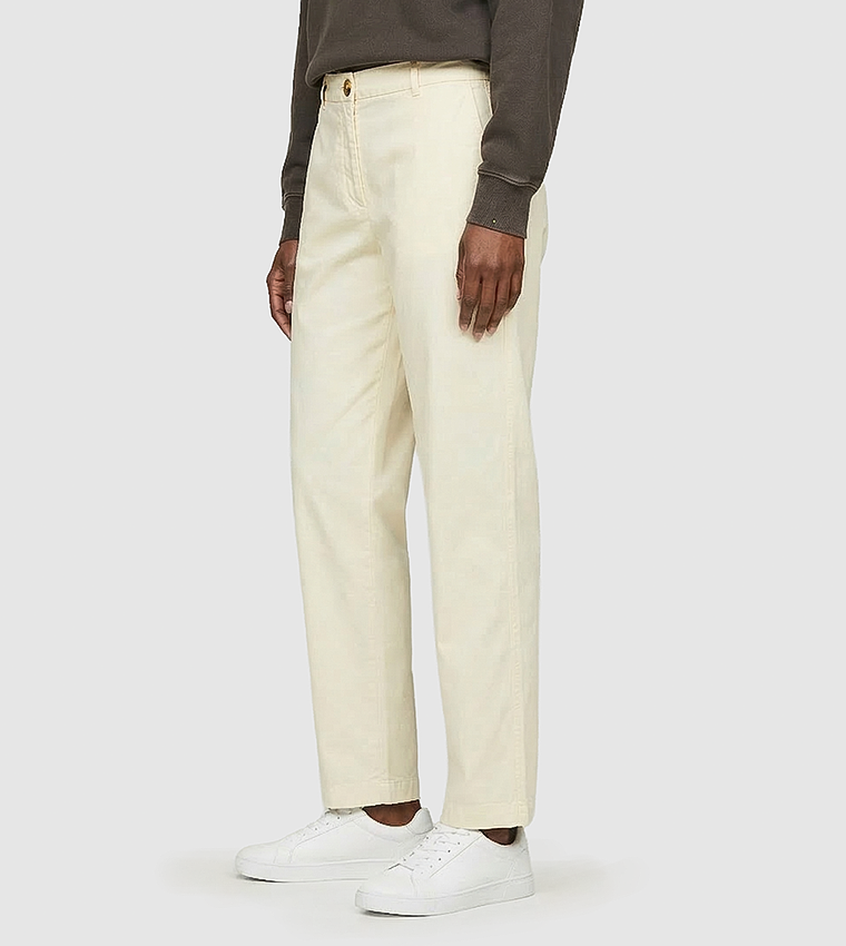 Solid Straight Fit Chinos