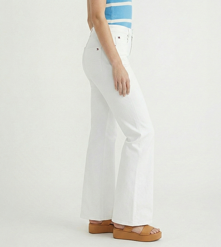 Washed High Waist Flared Jeans