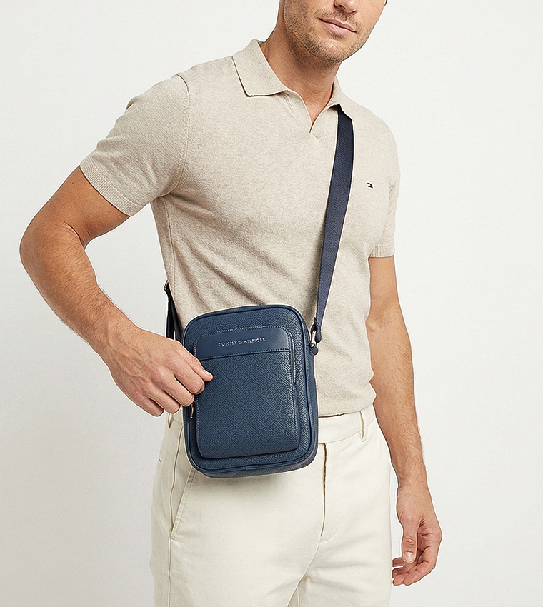 Monogram Patterned Zippered Reporter Bag