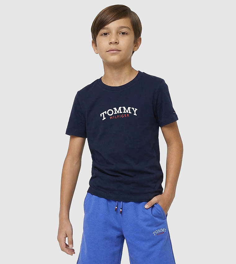 تيشيرت بقبة مستديرة وطبعة