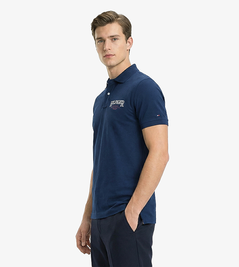 Logo Embroidered Short Sleeves Polo T-Shirt