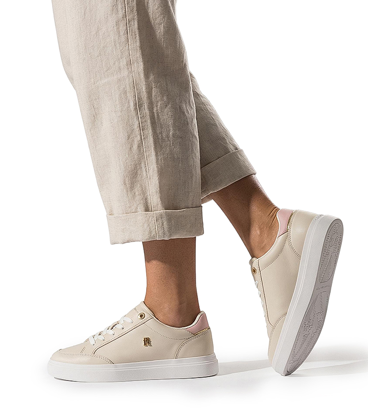 Logo Detail Cupsole Lace-Up Sneakers