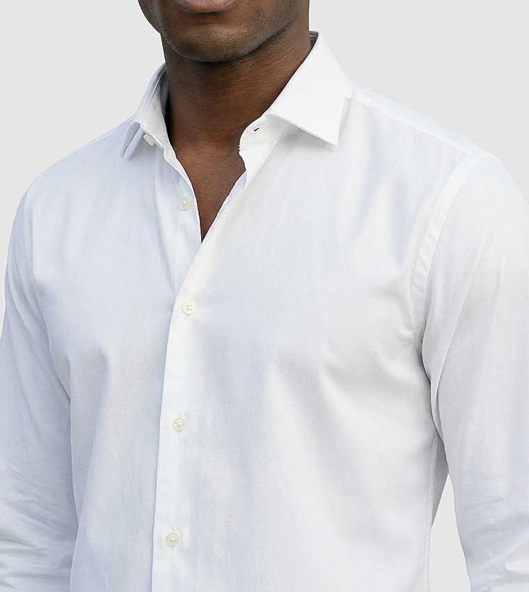 قميص كاجوال سادة كم طويل