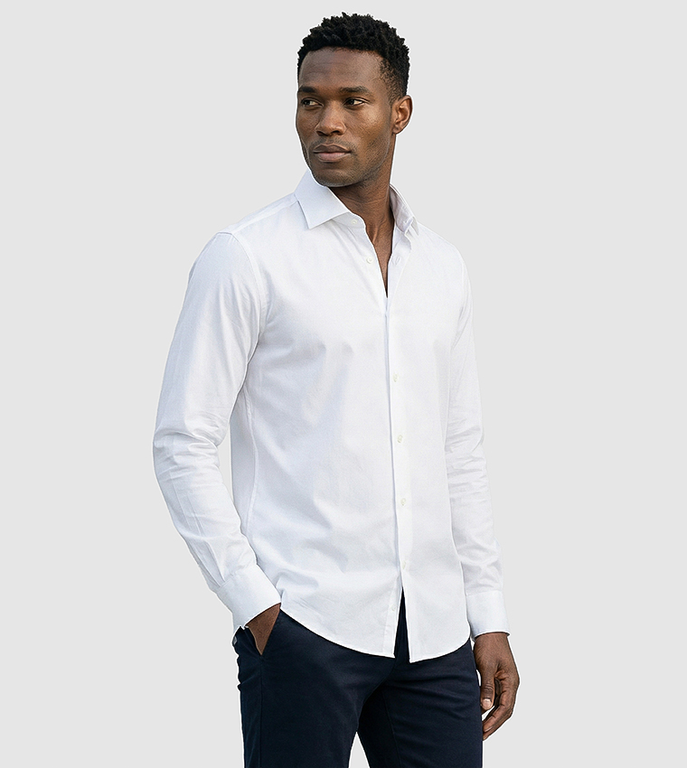 قميص كاجوال سادة كم طويل