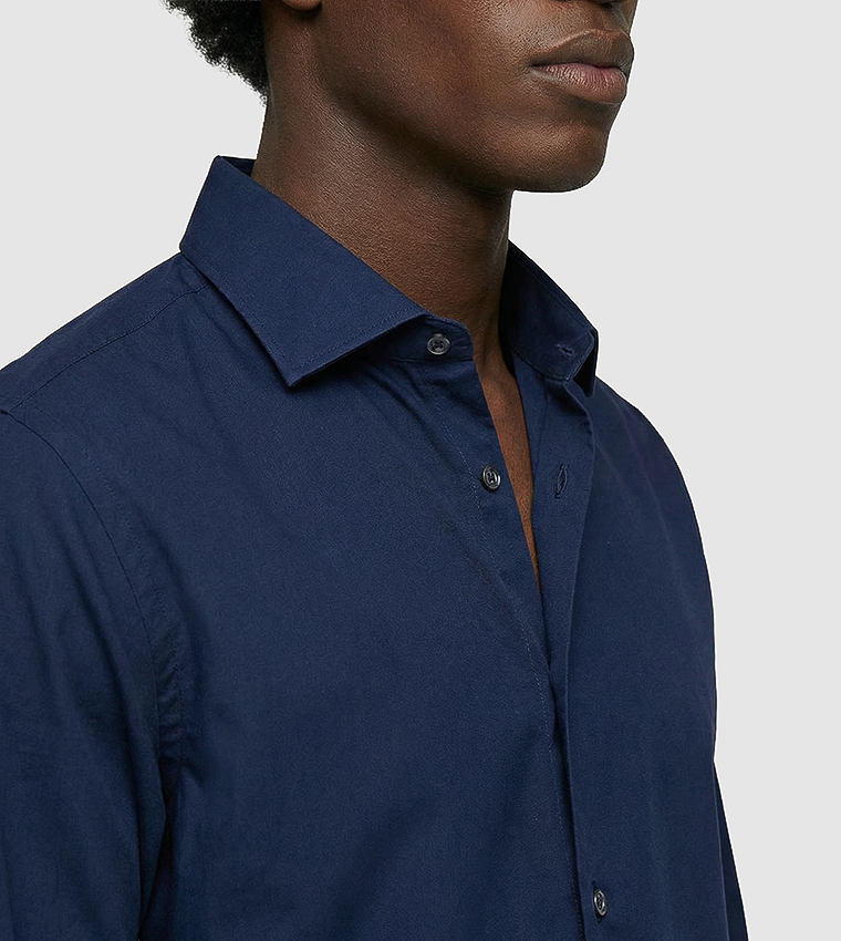 قميص كاجوال سادة كم طويل