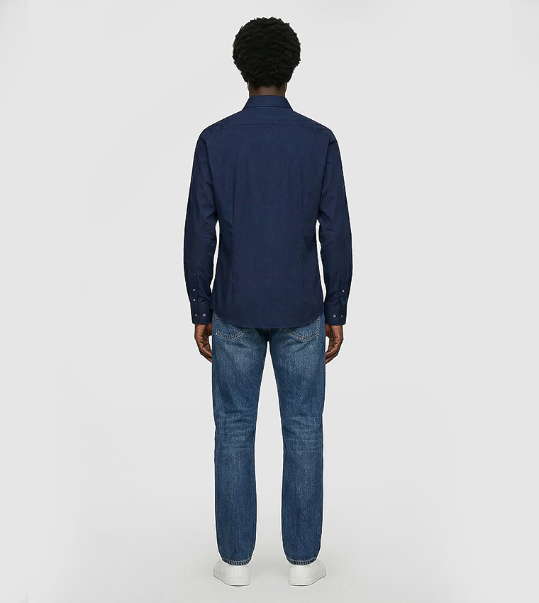 قميص كاجوال سادة كم طويل